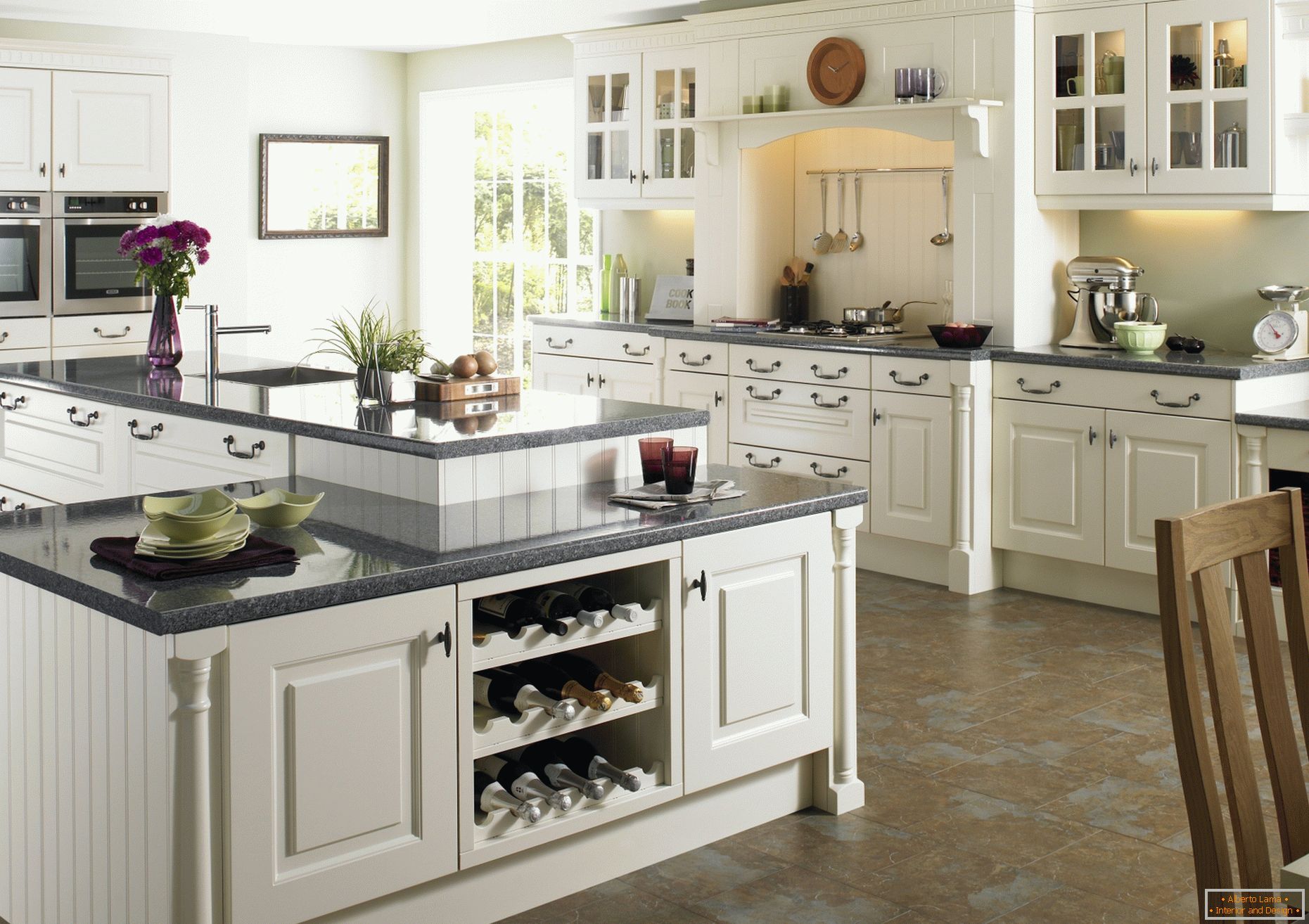 Design of a one-color kitchen