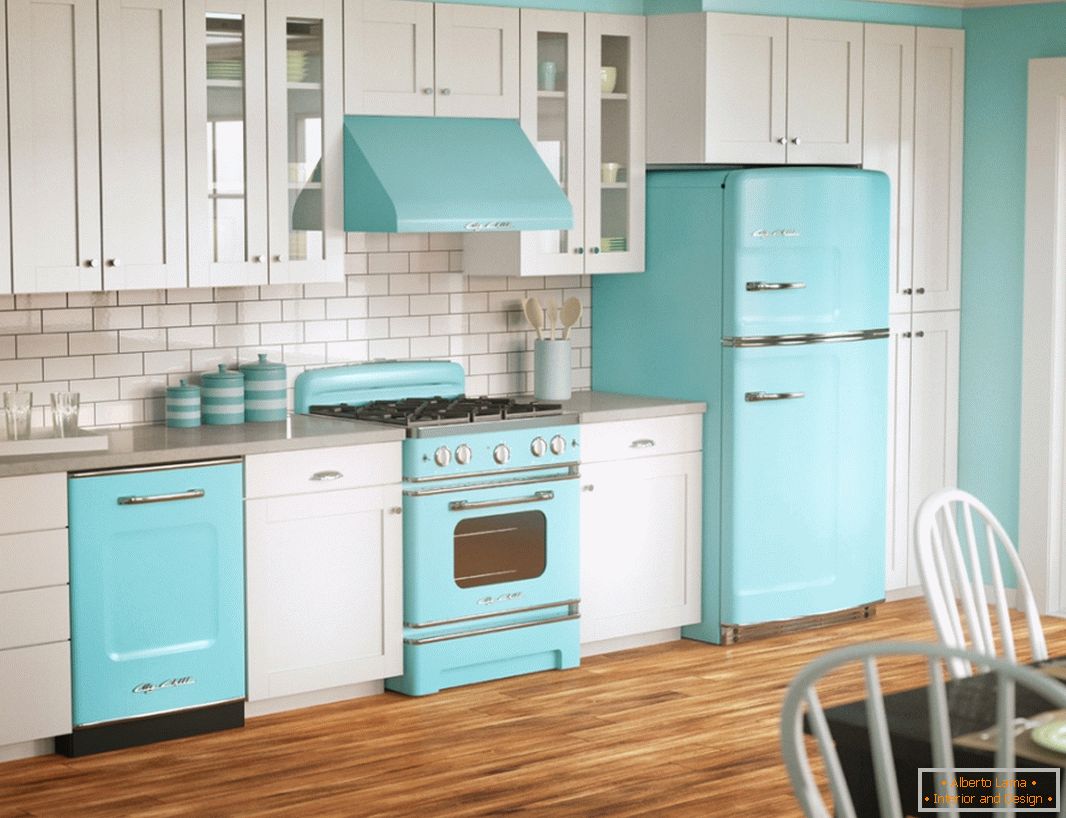 Design multicolored kitchens
