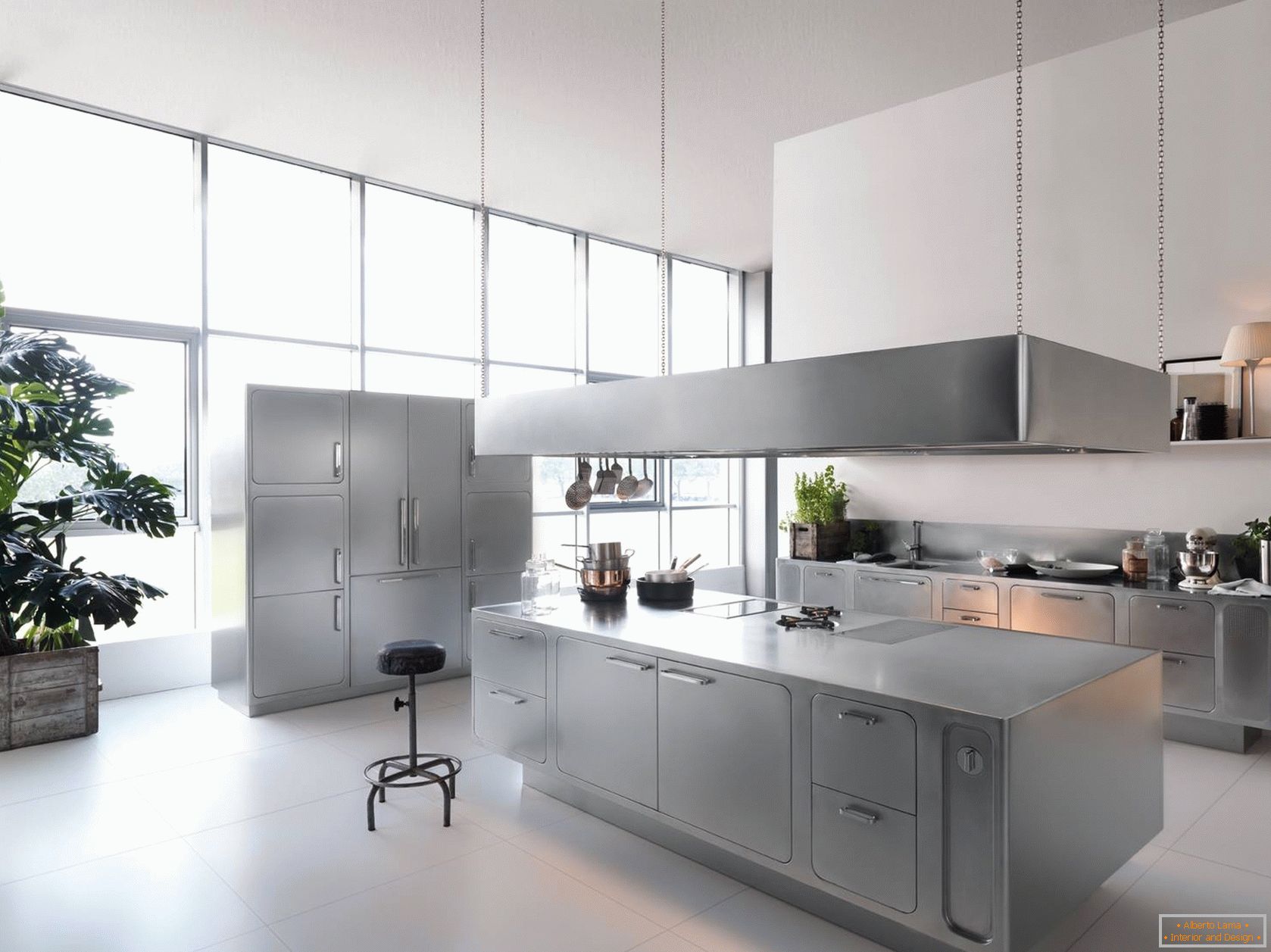 Design achromatic kitchens
