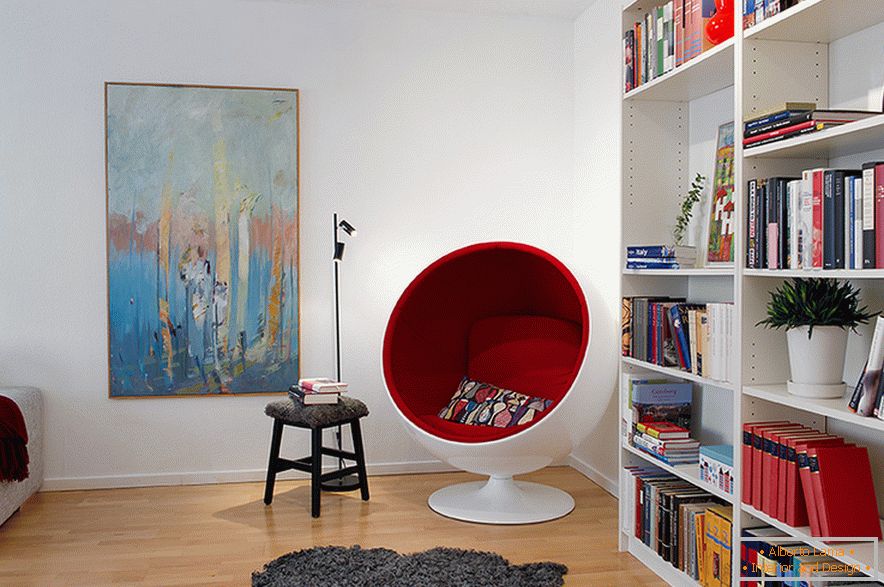 Round chair and book rack