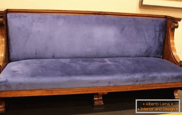 An old Baroque sofa from the USSR of the 30s