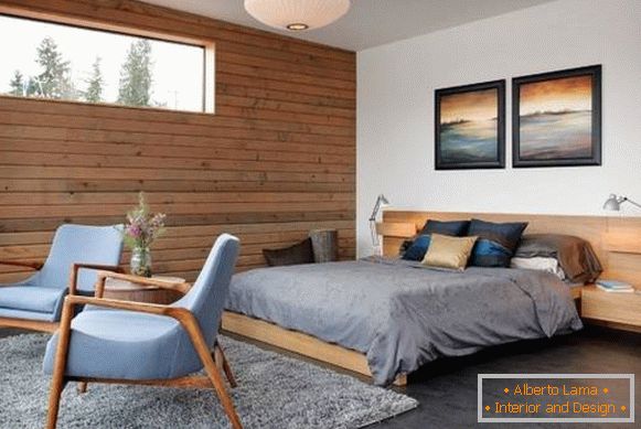 Wall decoration with wood - types of materials and photos