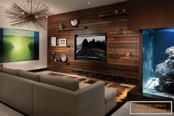 Wooden panels for wall decoration - photos in the interior