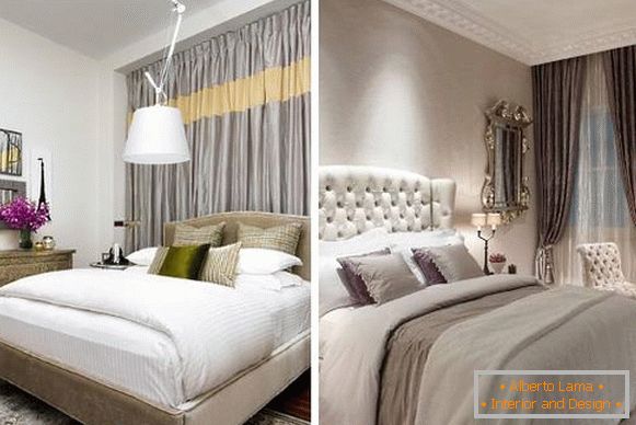 Glamorous metallic curtains for bedroom - photo design 2016