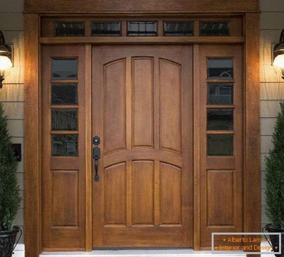 Wooden entrance doors