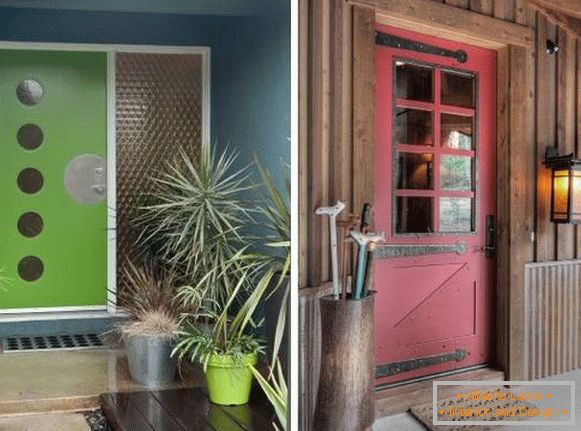 Modern metal doors in different colors