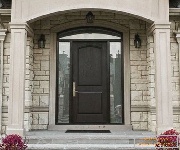 Black fiberglass doors