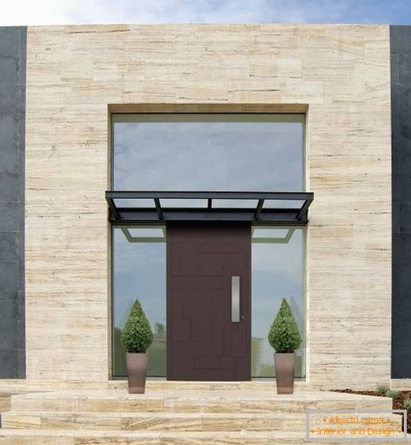 Stylish glass fiber entrance doors
