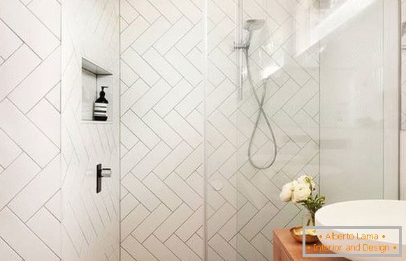 Modern bathroom - design photo fashionable tile 2016 for a small bath