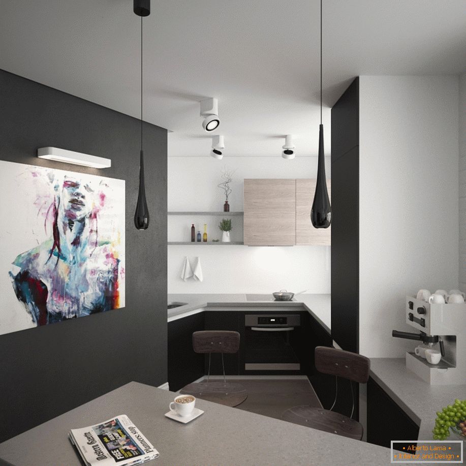 Modern interior design of a small apartment