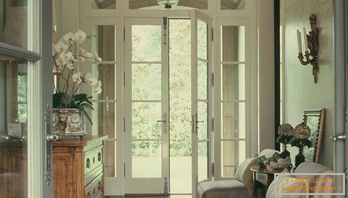 Glass French entrance doors