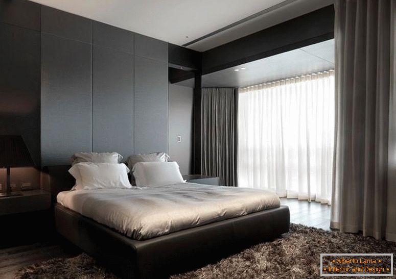 Bedroom design in dark color