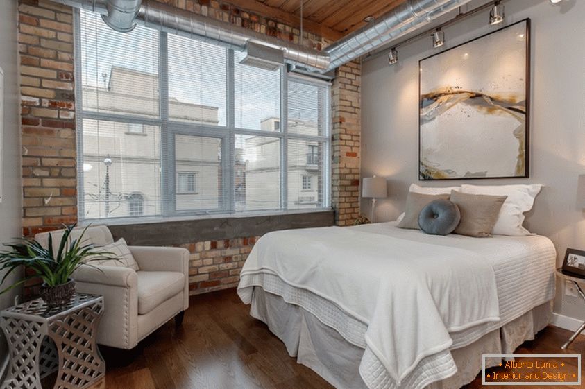 Bedroom in loft style