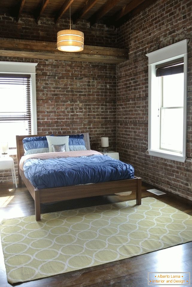 Brick walls as a base of loft style