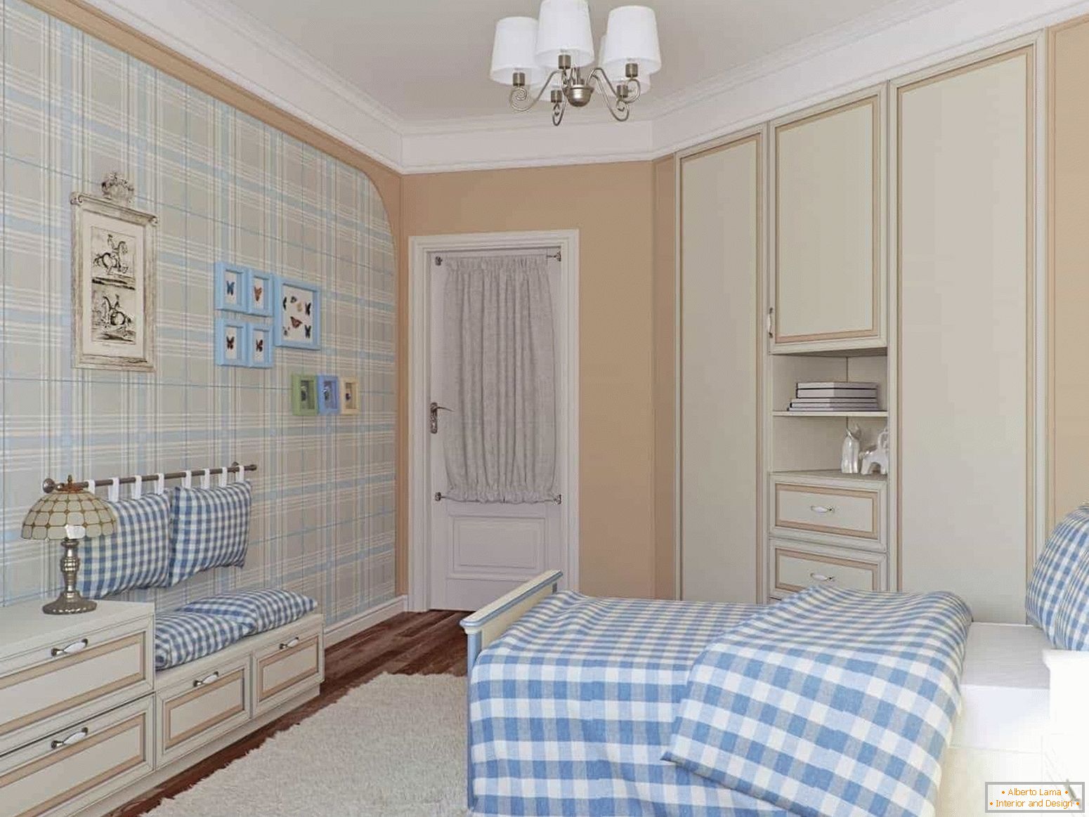 A bedroom for a teenager in the style of Provence
