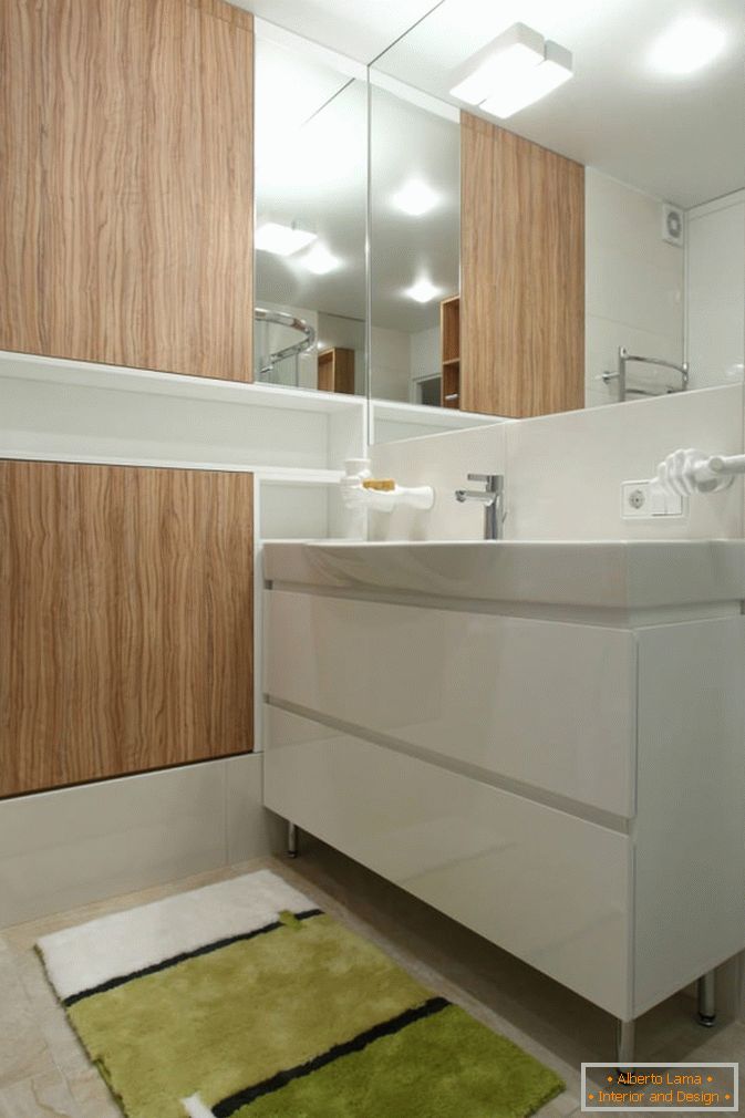 Bathroom stylish one-room apartment