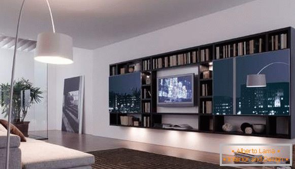 wall hinged in the living room in a modern style, photo 33