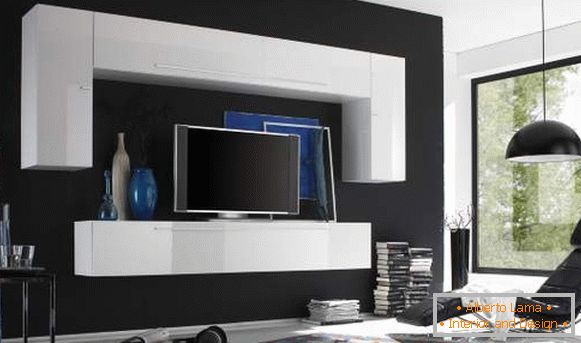 modular wall in the living room in a modern style photo, photo 37