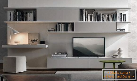 wall of the hill in the living room in a modern style, photo 46