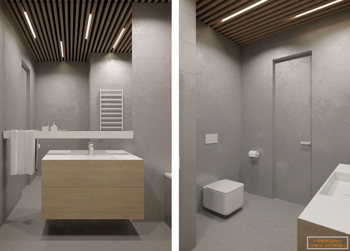 Bathroom in gray tones