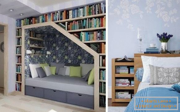 Built-in bookshelves - ideas for the interior