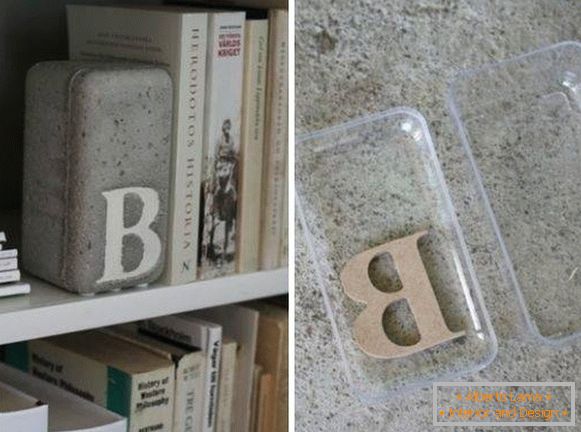 Decor and articles made of concrete for home