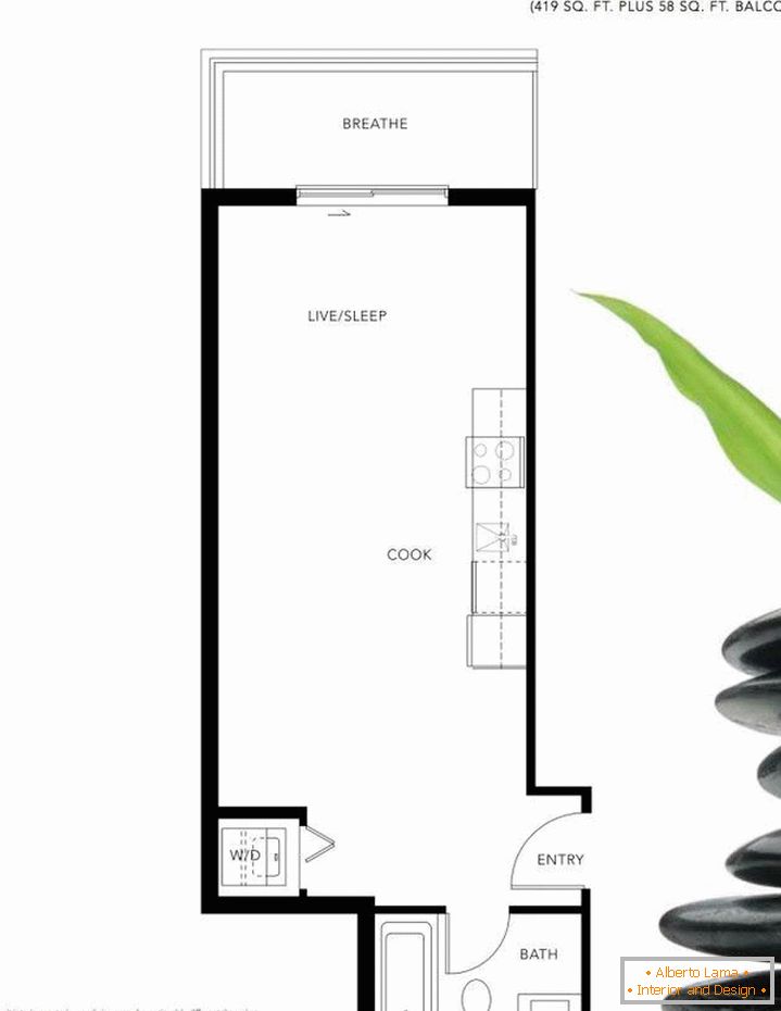 Scheme of a small apartment project in Vancouver