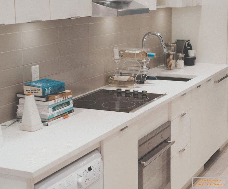 Furniture with built-in appliances in the kitchen