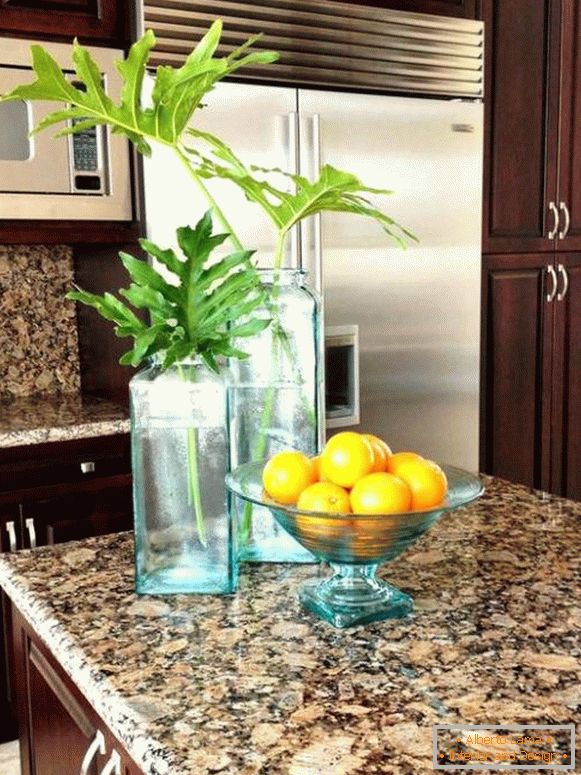 Worktop in polished granite