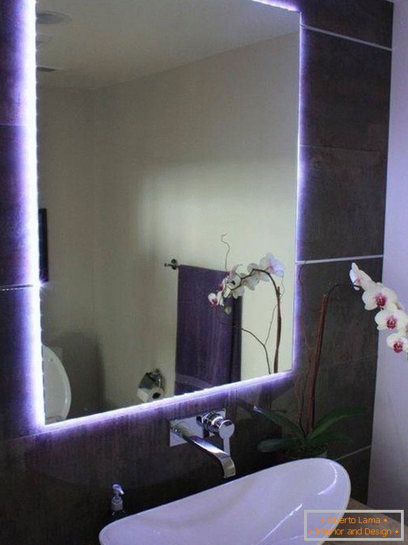 Mirror decoration with LED strip