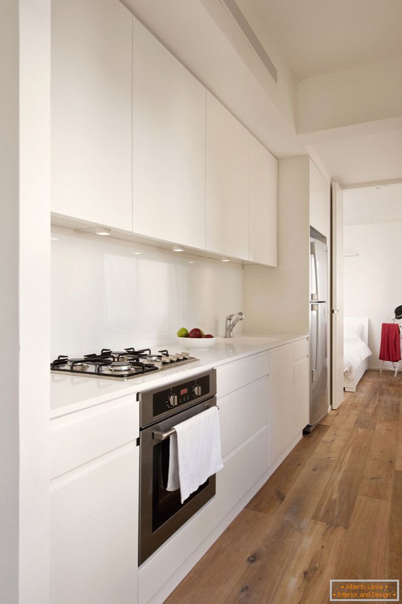 Kitchen area in white color
