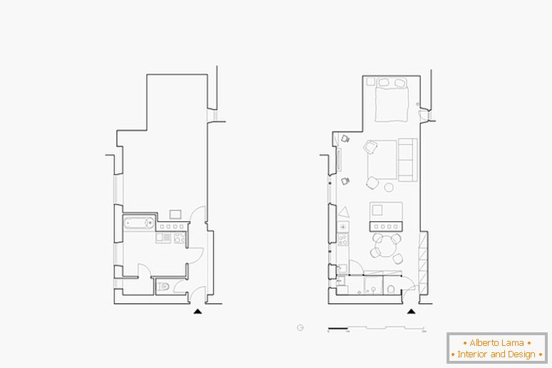 Plan of a small apartment in Slovakia