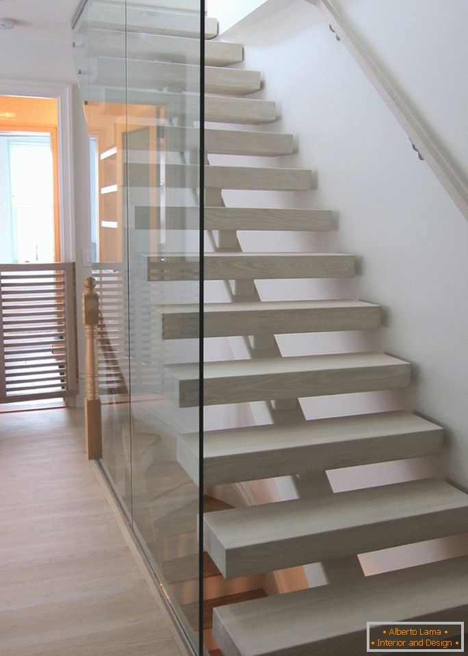 White staircase to the second level