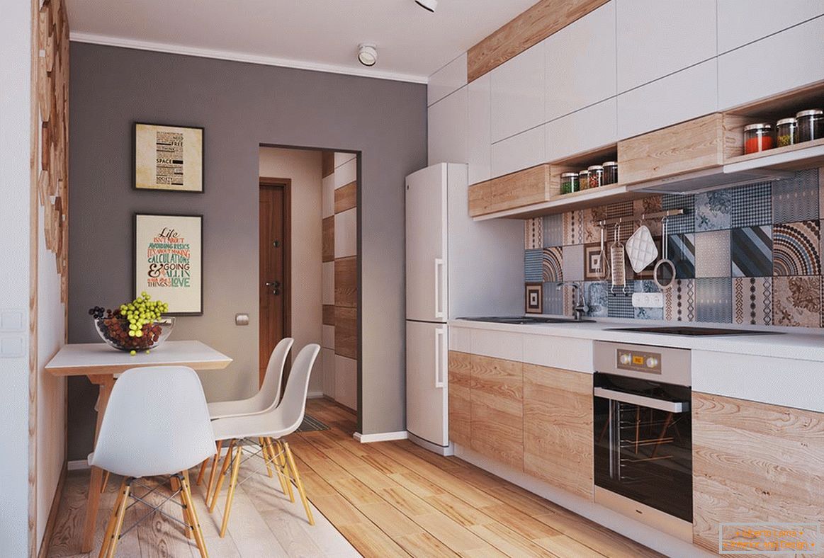 Kitchen in a small modern apartment