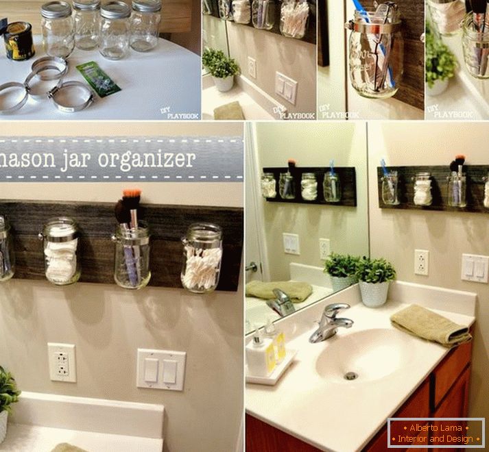 Organizer for small things in the bathroom