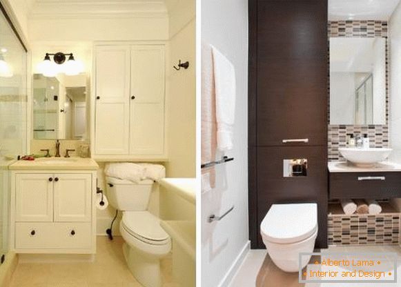 Built-in closets in the toilet