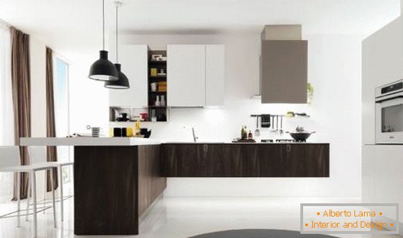 Minimalist corner kitchen design Italy