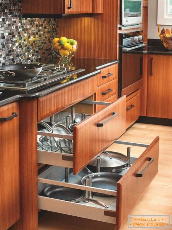 System of drawers for kitchen for dishes
