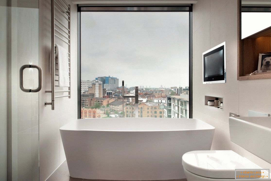 Interior of a small bathroom