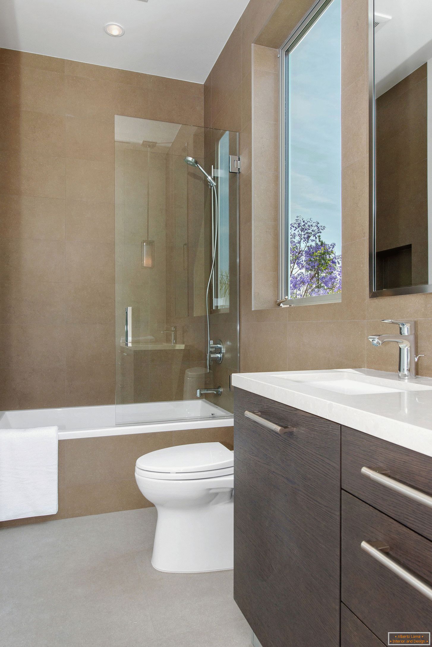 Interior of a small bathroom