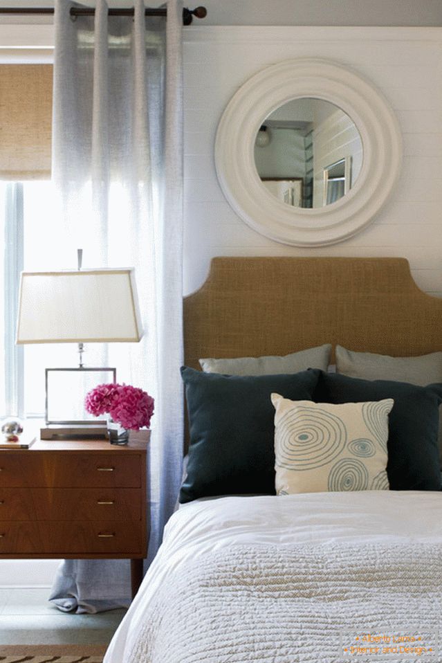 Bedside table with drawers in the bedroom