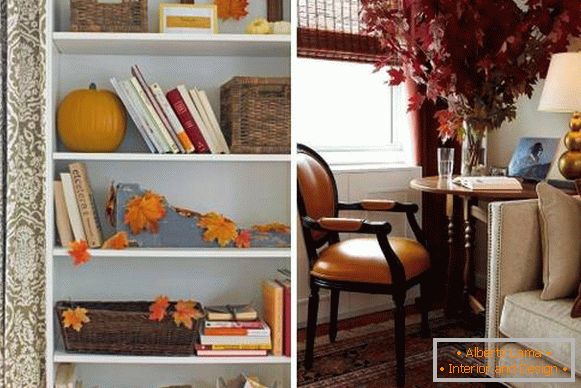 Autumn leaves in the interior - the best ideas