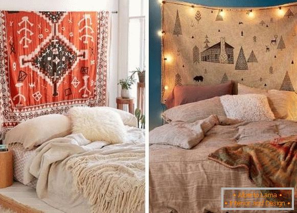 Autumn decor of the interior with your hands - photo bedroom