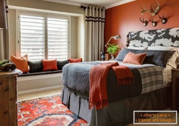 Autumn interior design - bedroom photo