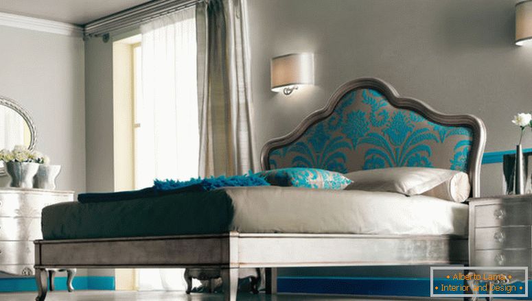 plain-brown-wall-colour-mixed-with-turquoise-silver-bedroom-interiors-on-laminate-floor-idea