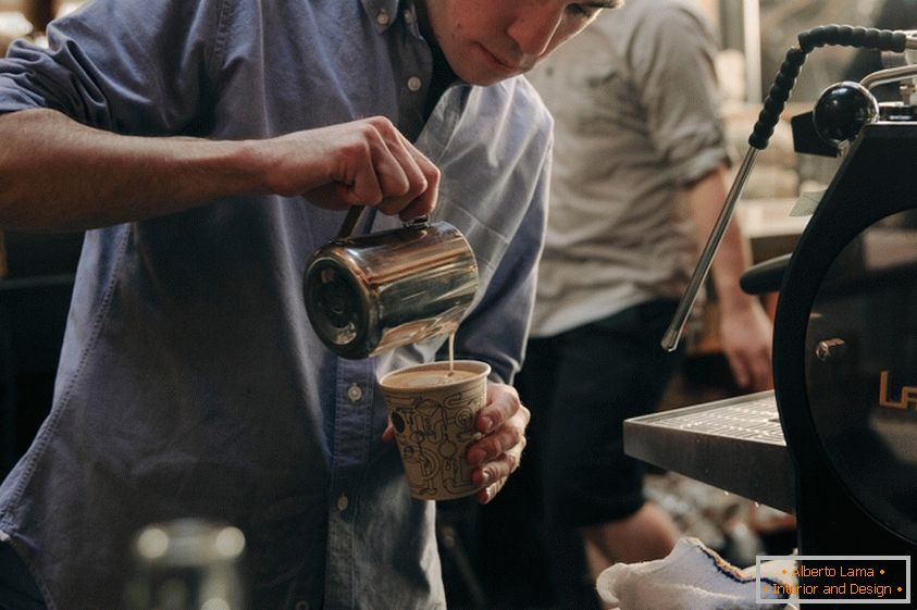 Barista at work