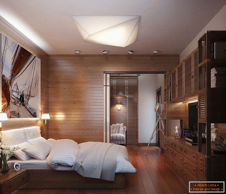 Bedroom in brown color