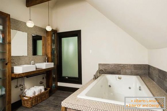 Bathroom renovation in loft style - choose a tile