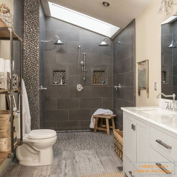 Bathroom renovation in loft style - the best ideas 2016