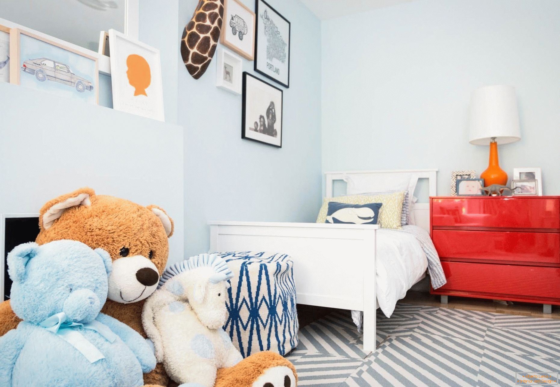Norwegian style in the décor of a bedroom for a child